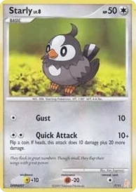 0007 Starly Common DP Trainer Kit: Manaphy & Lucario