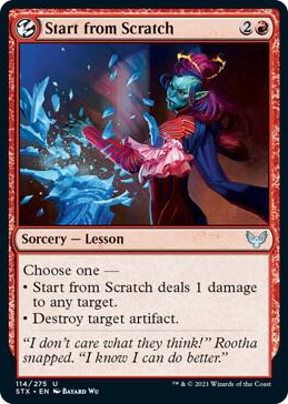0114 Start from Scratch U Strixhaven: School of Mages