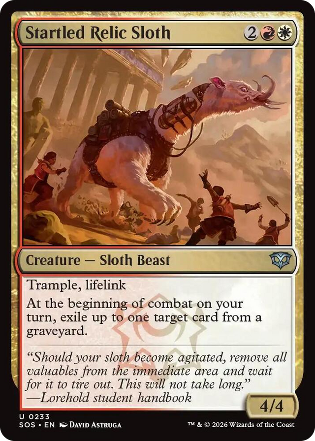 0233 Startled Relic Sloth U Secrets of Strixhaven