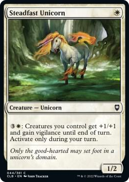 0044 Steadfast Unicorn C Commander Legends: Battle for Baldur's Gate