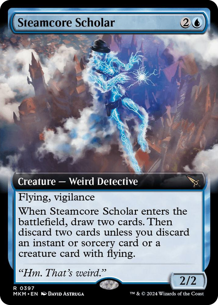 Steamcore Scholar (Extended Art) #397 R - Murders at Karlov Manor Pokemon card