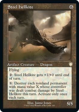 0163 Steel Hellkite (Retro Frame) R Commander: The Brothers' War