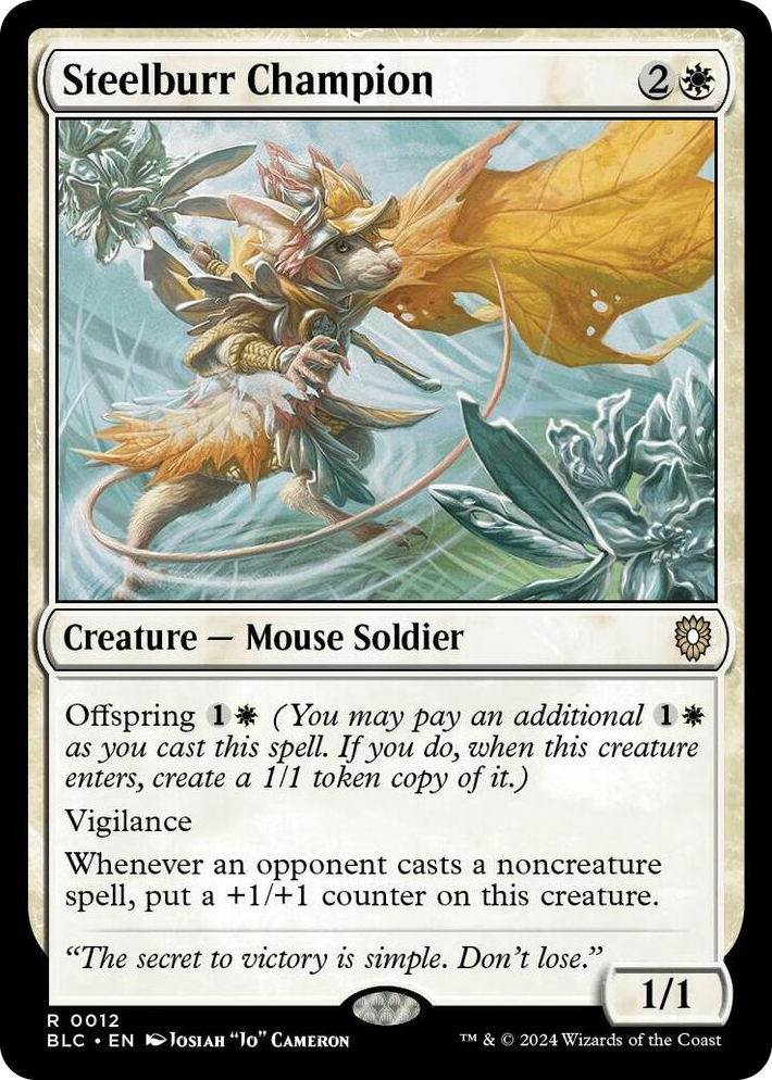 0012 Steelburr Champion R Commander: Bloomburrow