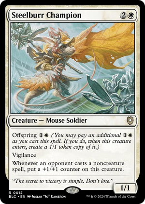 0012 Steelburr Champion R Commander: Bloomburrow