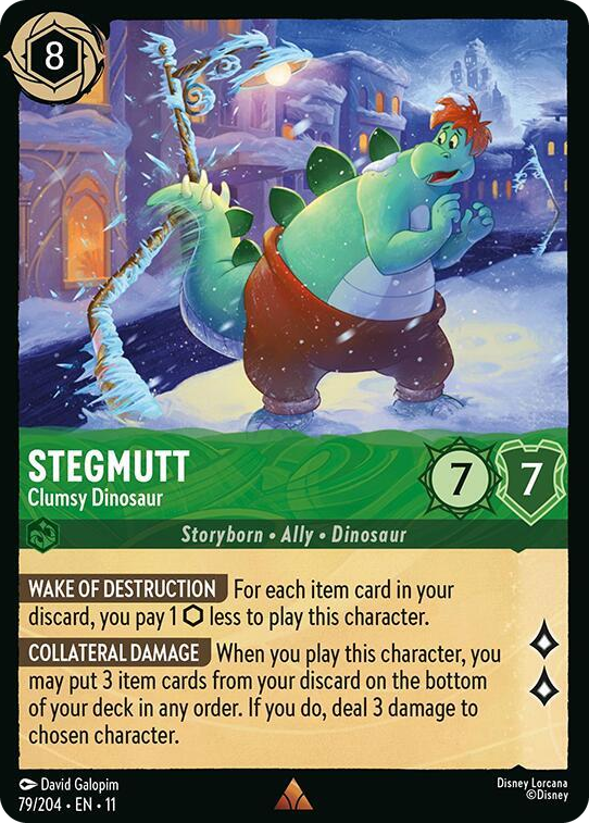0079 Stegmutt - Clumsy Dinosaur Rare Winterspell