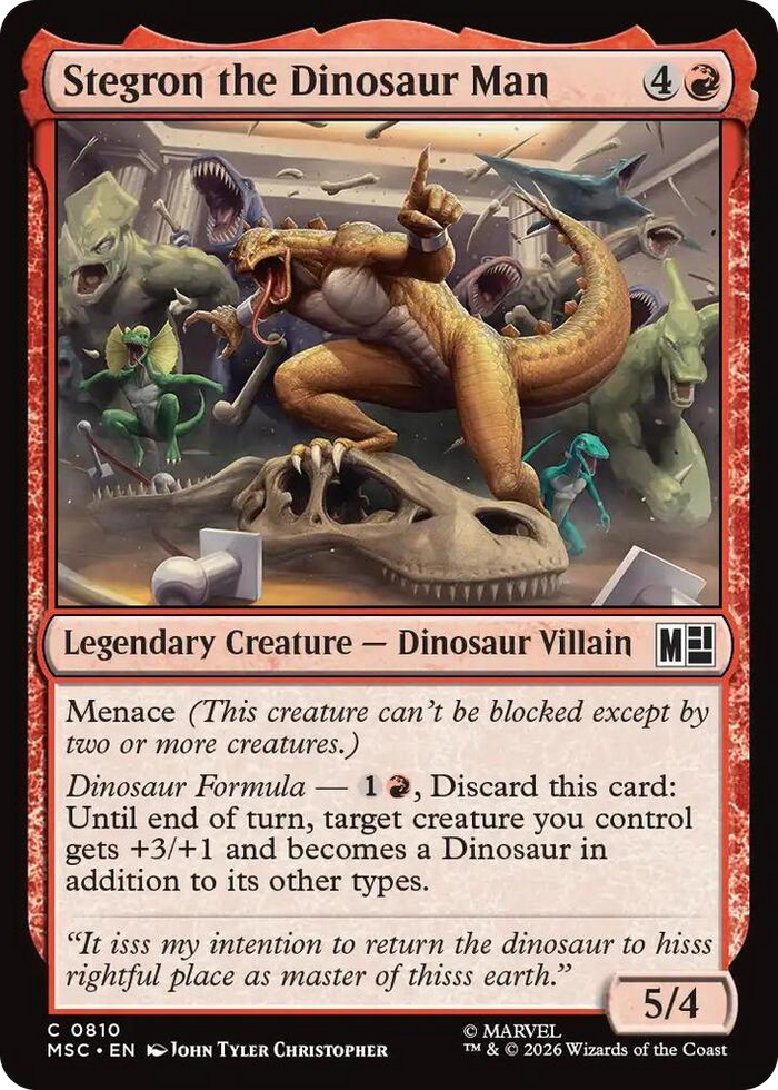 Stegron the Dinosaur Man #810 C - Commander: Marvel Super Heroes Pokemon card