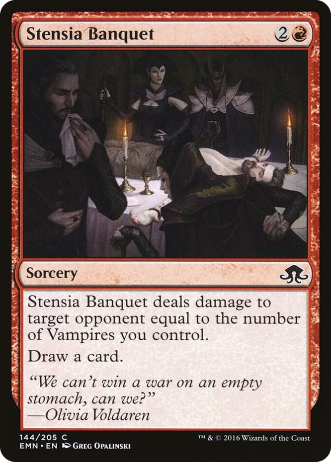 Stensia Banquet #144 C - Eldritch Moon Pokemon card