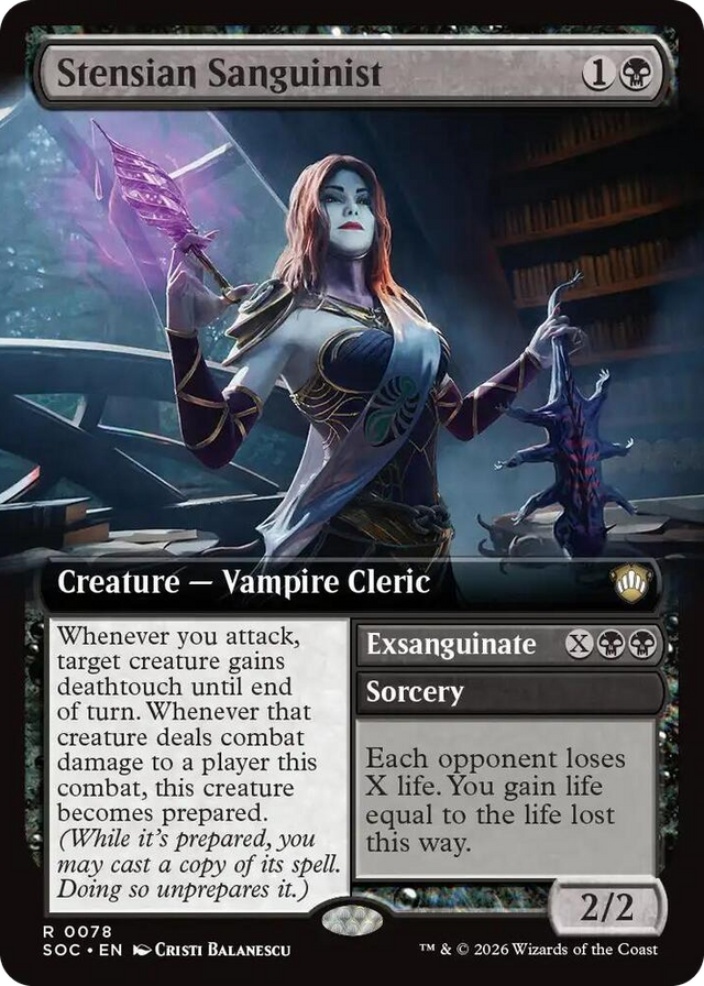 0078 Stensian Sanguinist (Extended Art) R Commander: Secrets of Strixhaven
