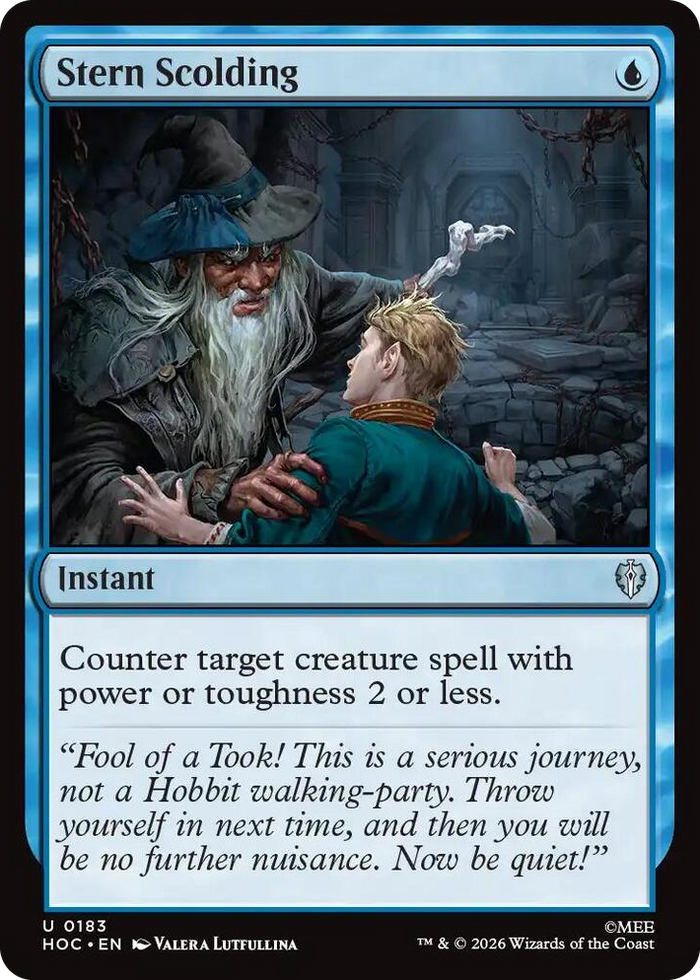 Stern Scolding #183 U - The Hobbit: Eternal-Legal Pokemon card