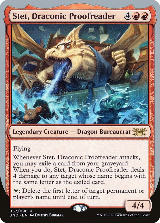 0057 Stet, Draconic Proofreader R Unsanctioned