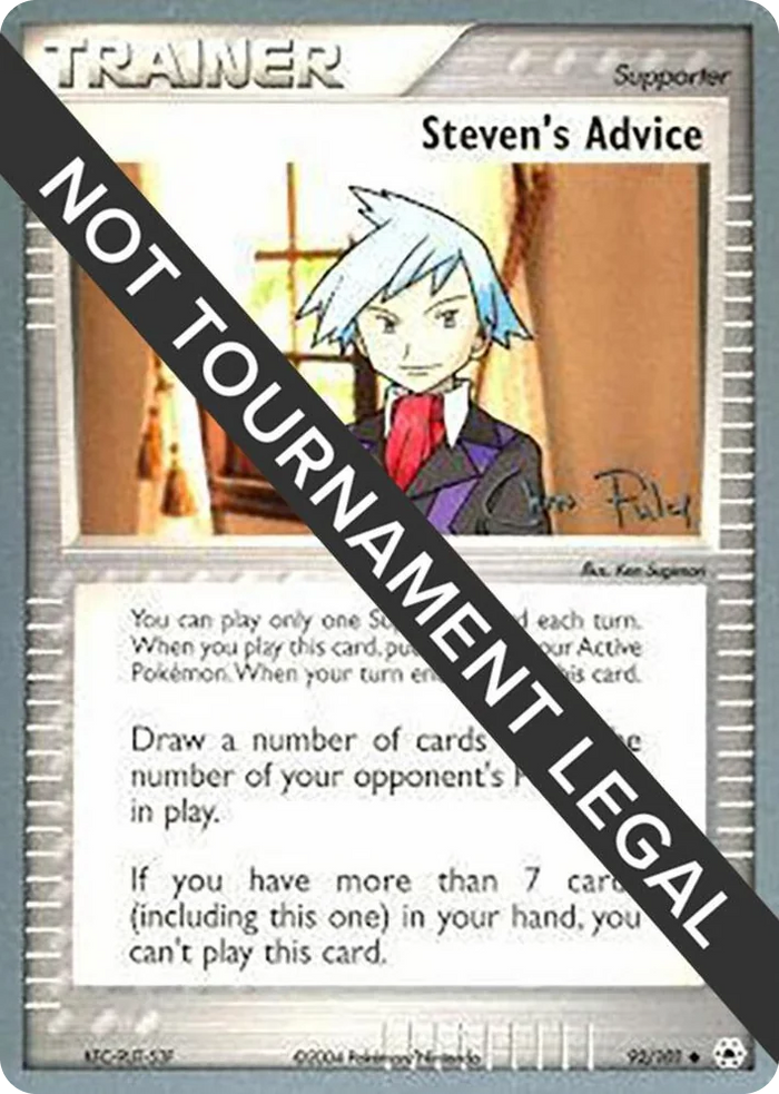 0092 Steven's Advice - 2004 (Chris Fulop) Uncommon World Championship Decks