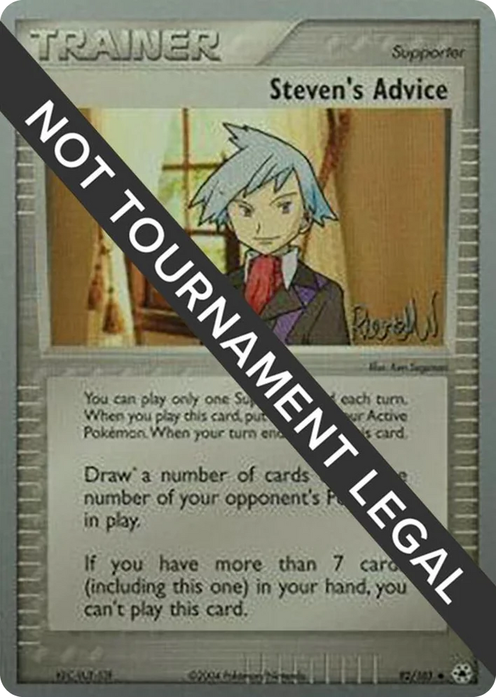 0092 Steven's Advice - 2004 (Reed Weichler) Uncommon World Championship Decks