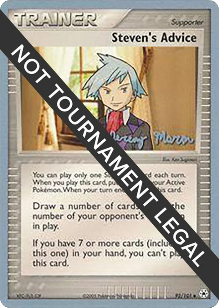 0092 Steven's Advice - 2005 (Jeremy Maron) Uncommon World Championship Decks