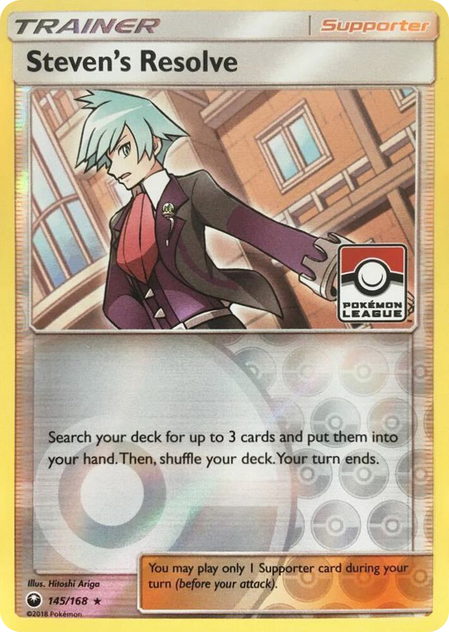 0145 Steven's Resolve - 145/168 (Pokemon League) Promo League & Championship Cards