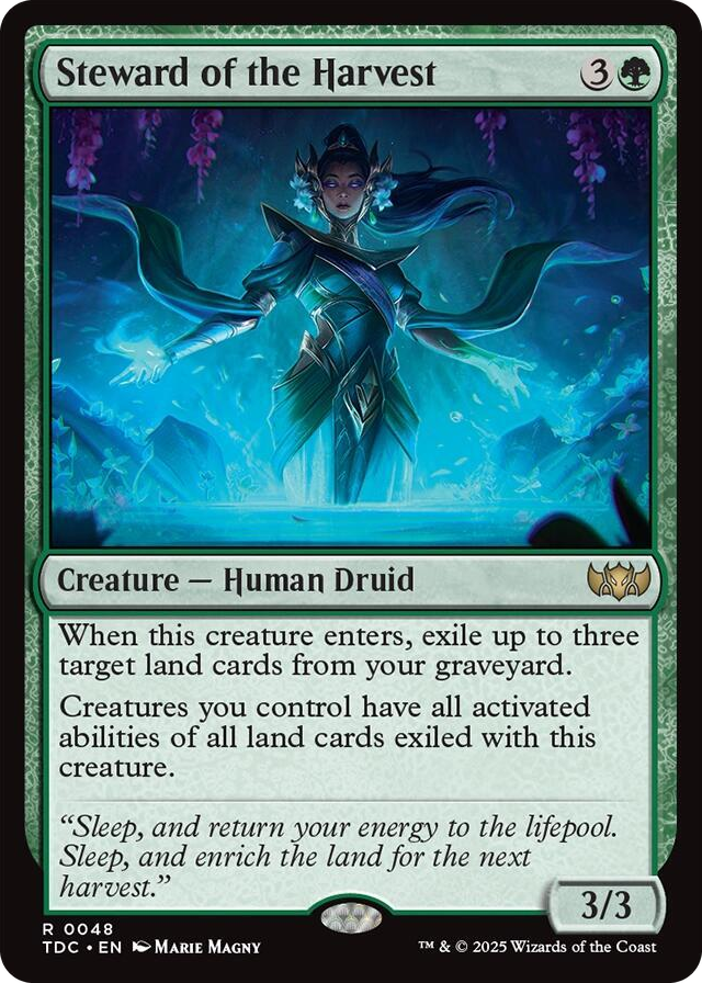 Steward of the Harvest #48 R - Commander: Tarkir: Dragonstorm Pokemon card