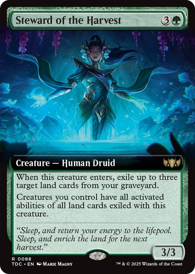 Steward of the Harvest (Extended Art) #88 R - Commander: Tarkir: Dragonstorm Pokemon card