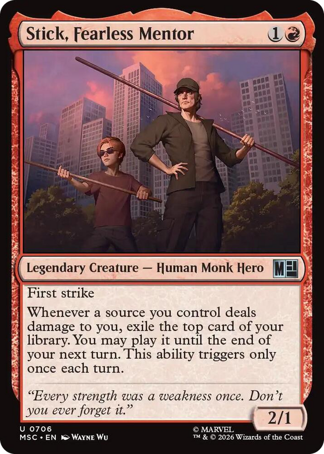 0706 Stick, Fearless Mentor U Commander: Marvel Super Heroes