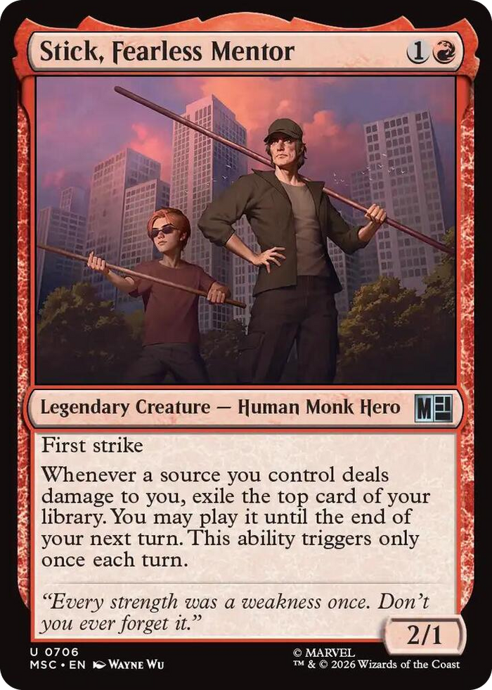 Stick, Fearless Mentor #706 U - Commander: Marvel Super Heroes Pokemon card