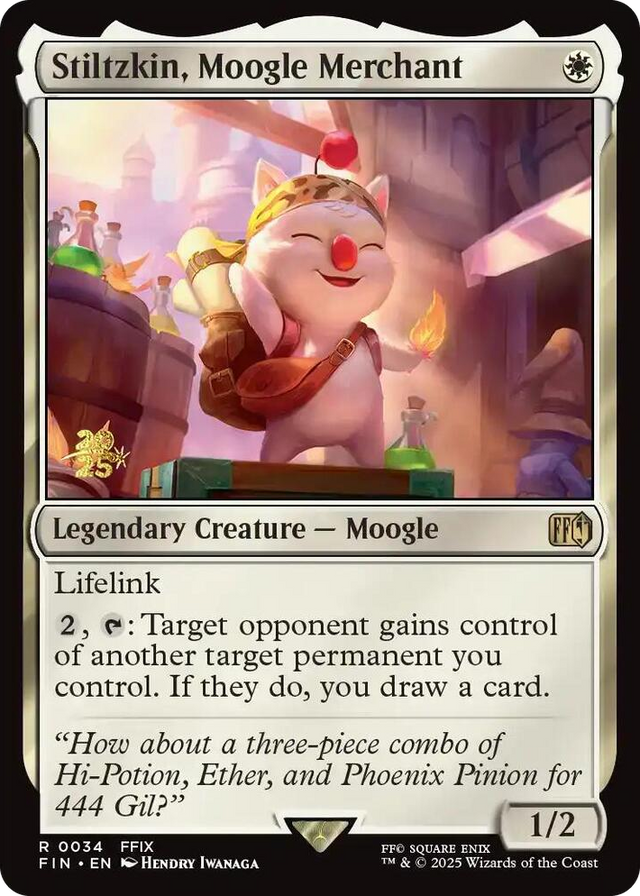 0034 Stiltzkin, Moogle Merchant R Prerelease Cards