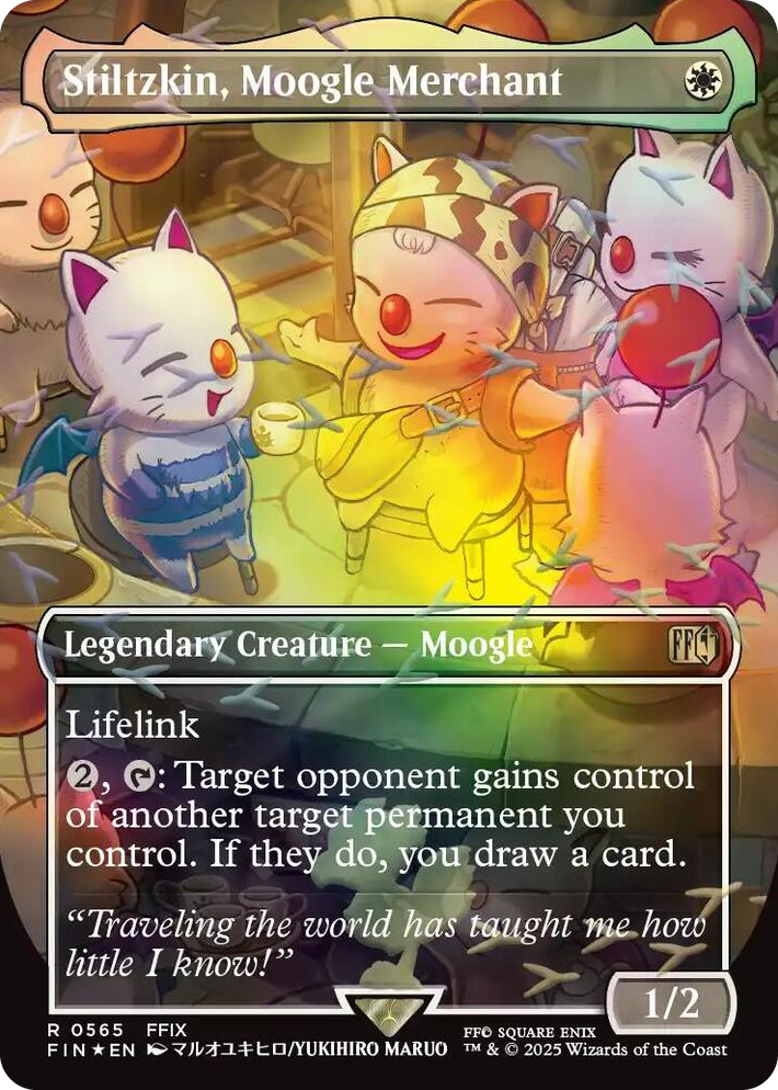0565 Stiltzkin, Moogle Merchant (Borderless) (Chocobo Track Foil) M FINAL FANTASY