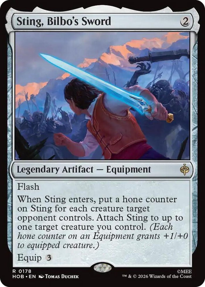 Sting, Bilbo's Sword #178 R - The Hobbit Pokemon card