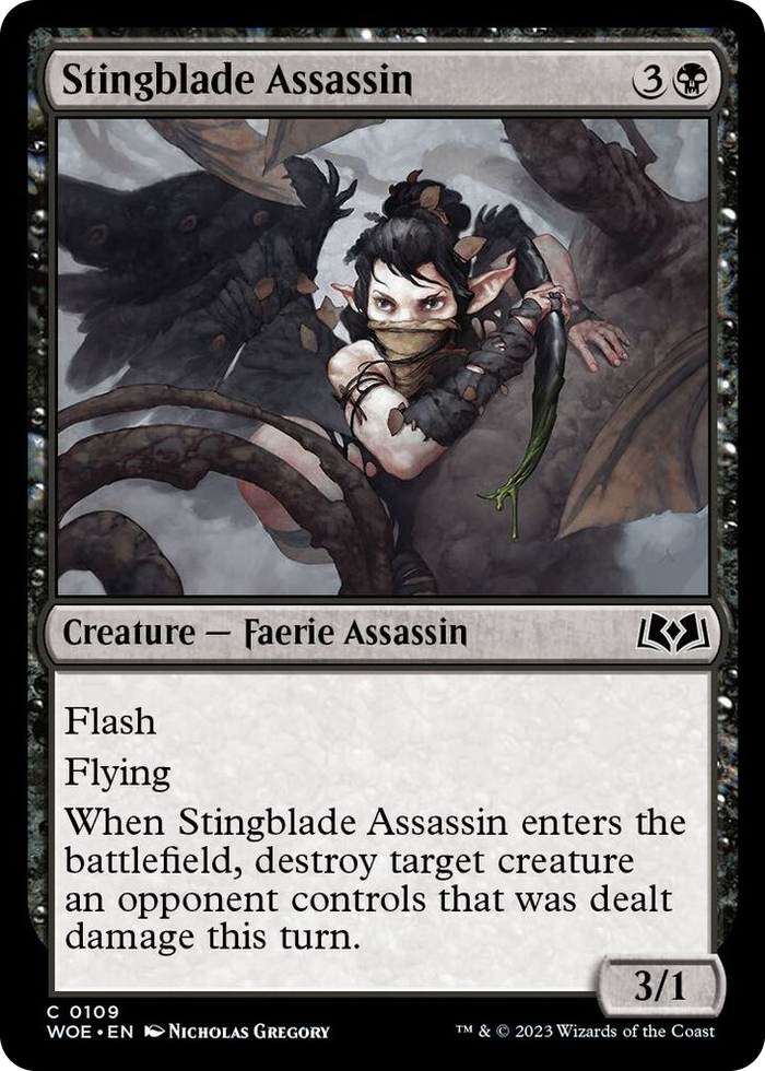Stingblade Assassin #109 C - Wilds of Eldraine Pokemon card