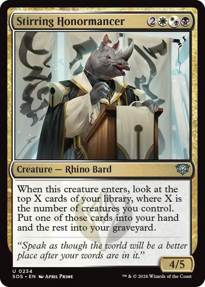 Stirring Honormancer #234 U - Secrets of Strixhaven Pokemon card