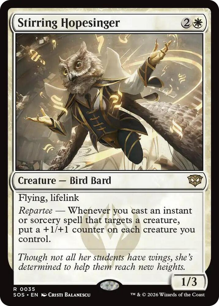 Stirring Hopesinger #35 R - Secrets of Strixhaven Pokemon card