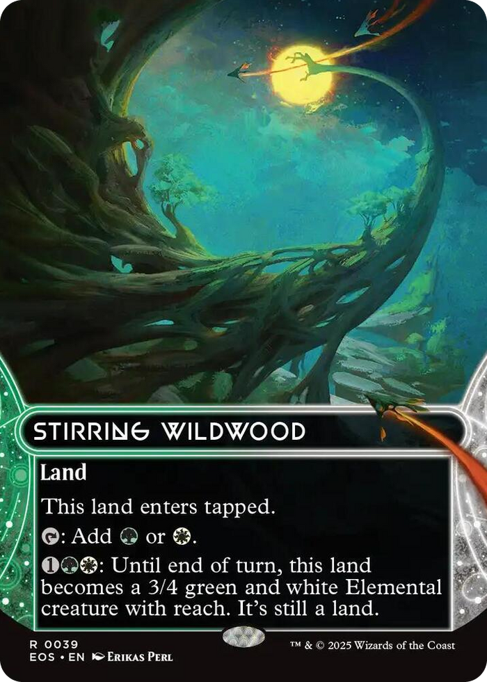 Stirring Wildwood (0039) (Borderless) #39 R - Edge of Eternities: Stellar Sights Pokemon card