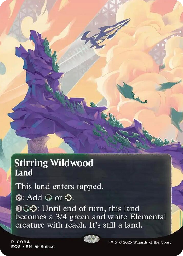 Stirring Wildwood (0084) (Borderless) #84 R - Edge of Eternities: Stellar Sights Pokemon card
