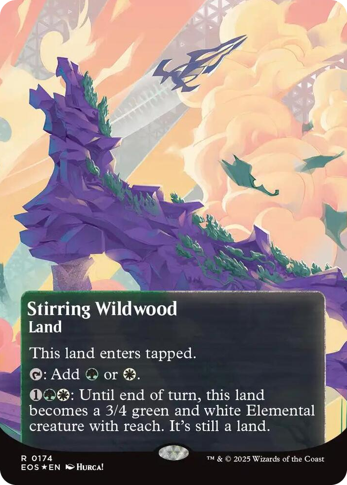 0174 Stirring Wildwood (0174) (Borderless) (Galaxy Foil) R Edge of Eternities: Stellar Sights