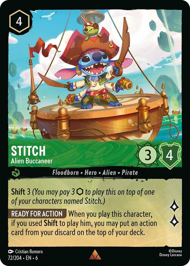 0072 Stitch - Alien Buccaneer Rare Azurite Sea