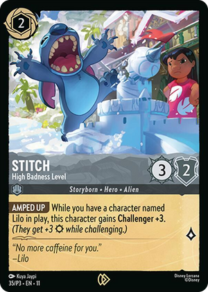 0035 Stitch - High Badness Level Promo Disney Lorcana Promo Cards