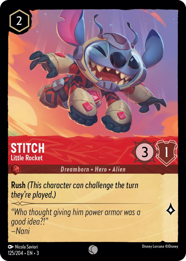 0125 Stitch - Little Rocket Common Into the Inklands