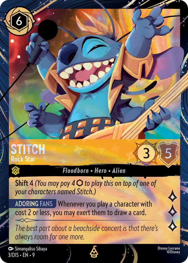 0003 Stitch - Rock Star Promo Disney Lorcana Promo Cards