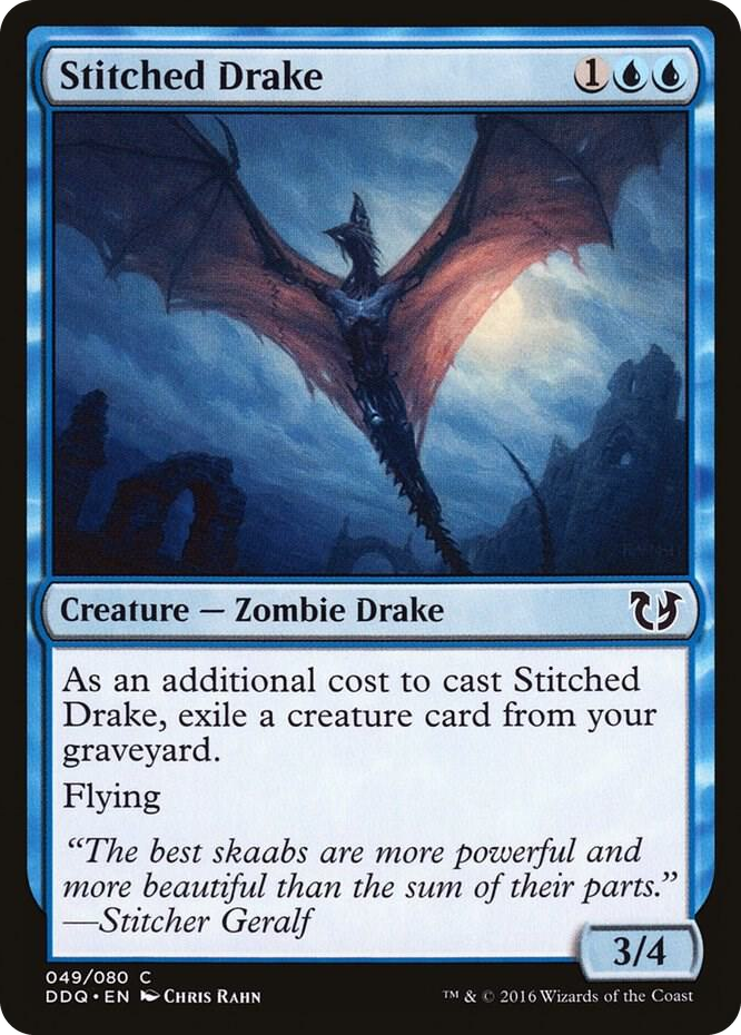Stitched Drake #49 C - Duel Decks: Blessed vs. Cursed Pokemon card
