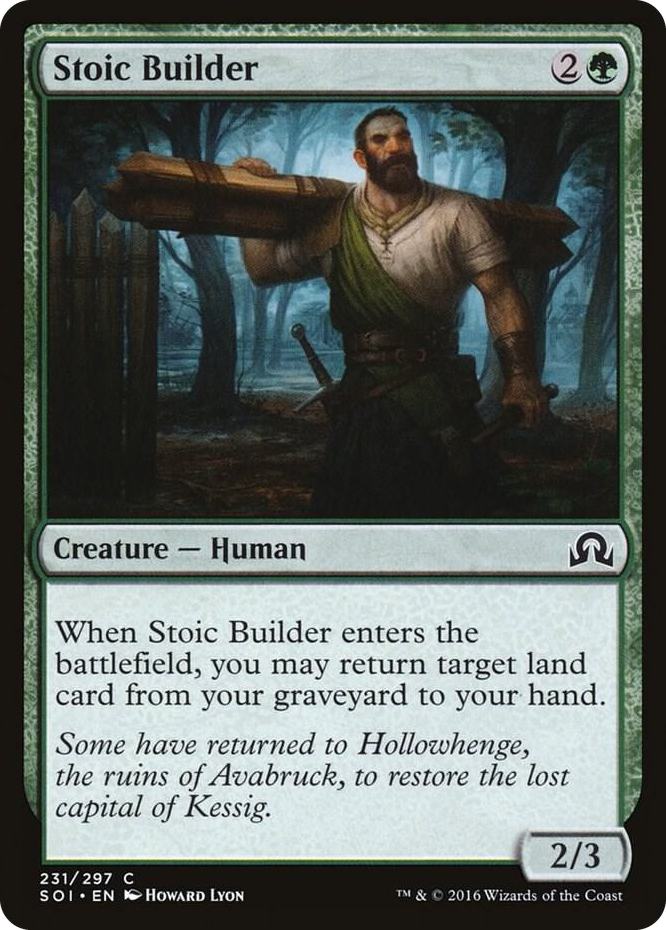 Stoic Builder #231 C - Shadows over Innistrad Pokemon card