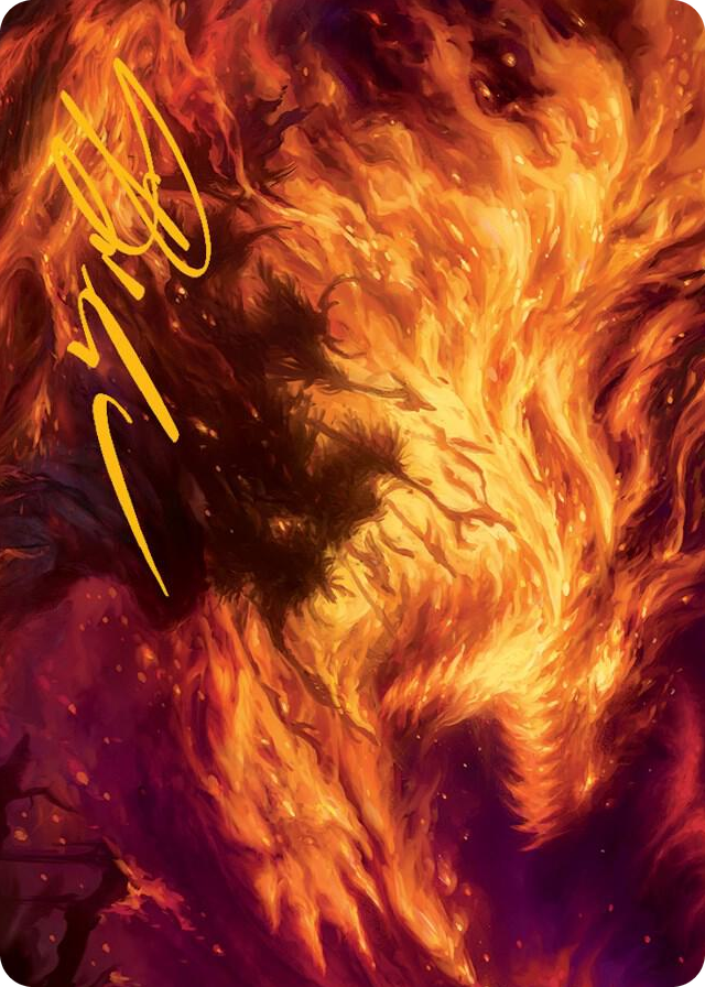 Stoke the Flames Art Card (Gold-Stamped Signature) #38 S - Art Series: March of the Machine Pokemon card