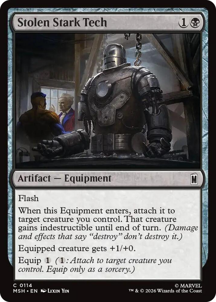 Stolen Stark Tech #114 C - Marvel Super Heroes Pokemon card