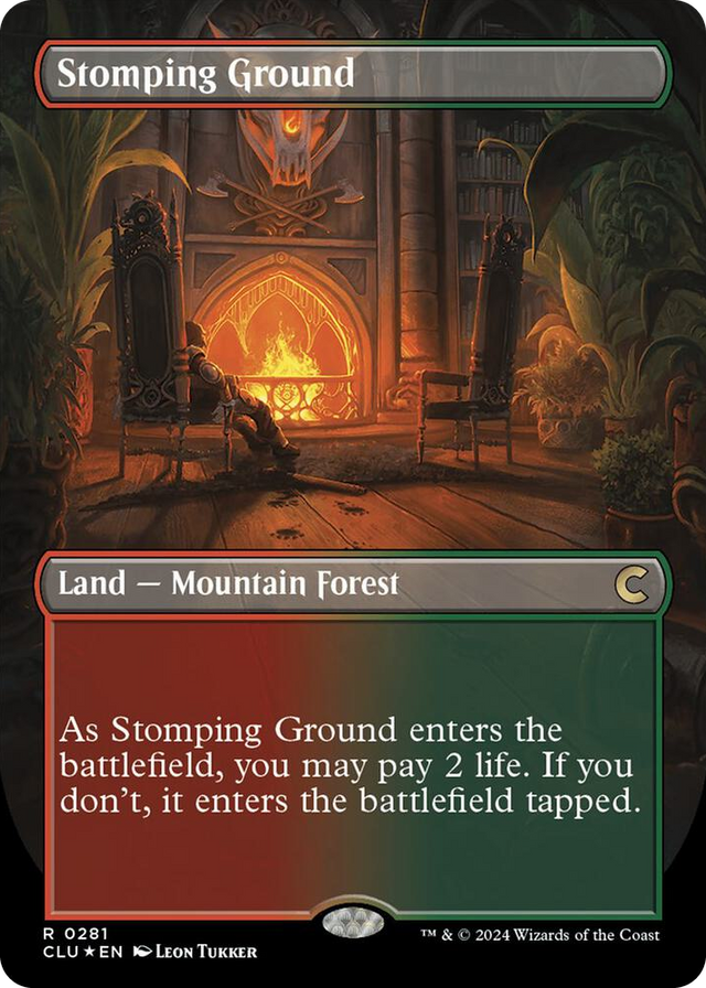 0281 Stomping Ground (Borderless) R Ravnica: Clue Edition