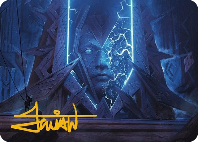 0035 Stone Idol Generator Art Card (Gold-Stamped Signature) S Art Series: Modern Horizons 3