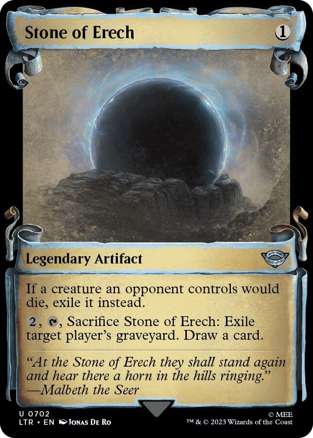 Stone of Erech (Showcase Scrolls) #702 U - Universes Beyond: The Lord of the Rings: Tales of Middle-earth Pokemon card