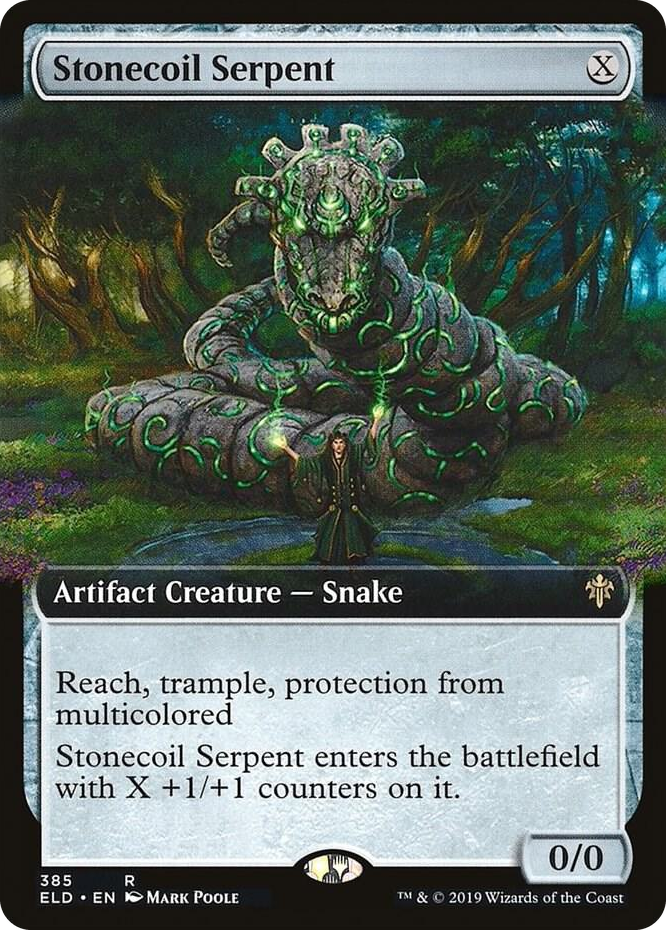 0385 Stonecoil Serpent (Extended Art) R Throne of Eldraine