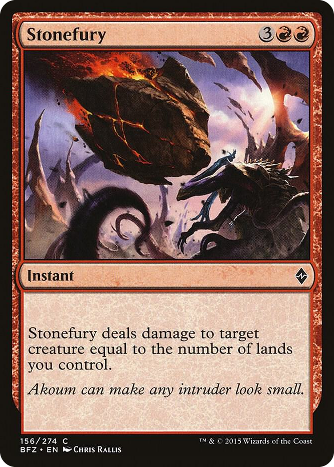 Stonefury #156 C - Battle for Zendikar Pokemon card