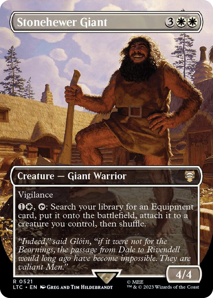 Stonehewer Giant (Borderless) #521 R - Commander: The Lord of the Rings: Tales of Middle-earth Pokemon card
