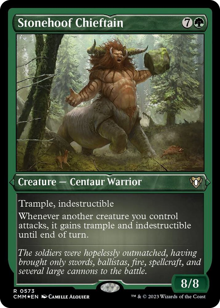 0573 Stonehoof Chieftain (Foil Etched) R Commander Masters