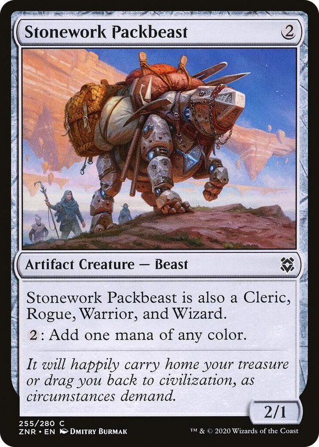 0255 Stonework Packbeast C Zendikar Rising