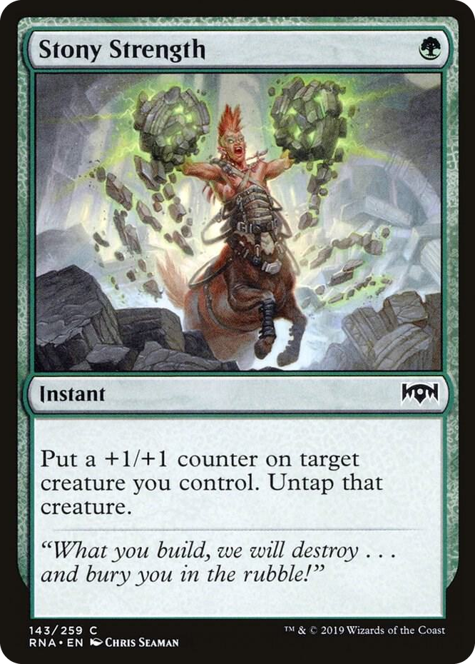 0143 Stony Strength C Ravnica Allegiance