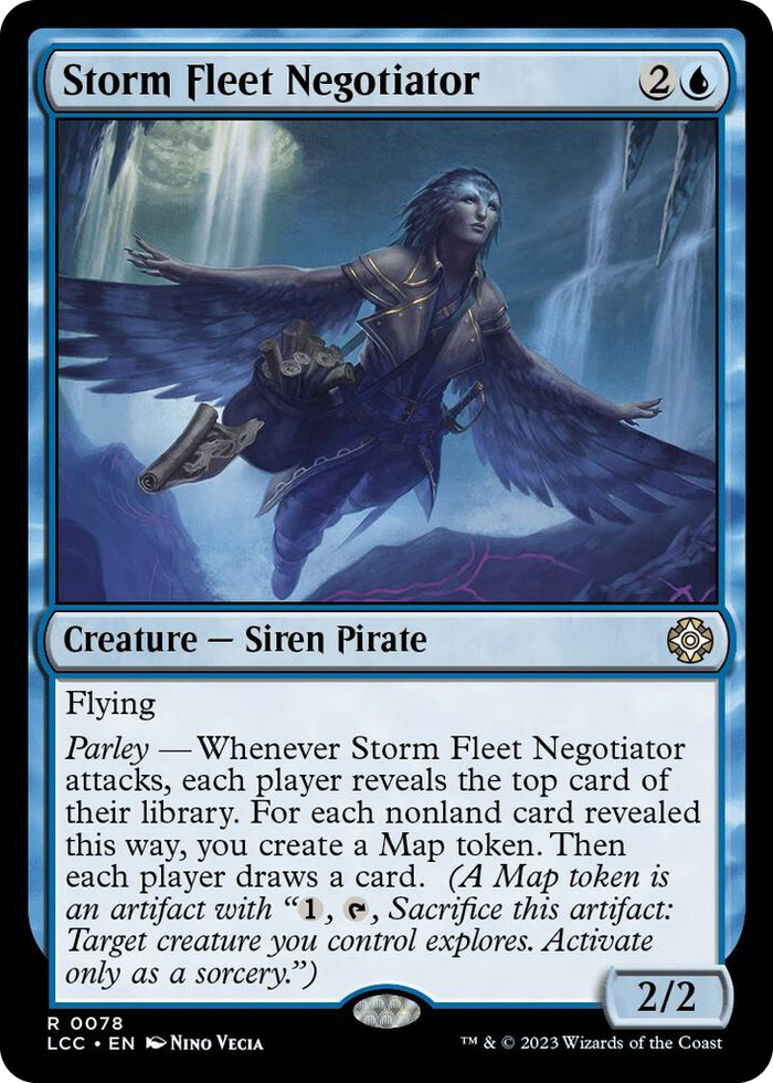 Storm Fleet Negotiator #78 R - Commander: The Lost Caverns of Ixalan Pokemon card
