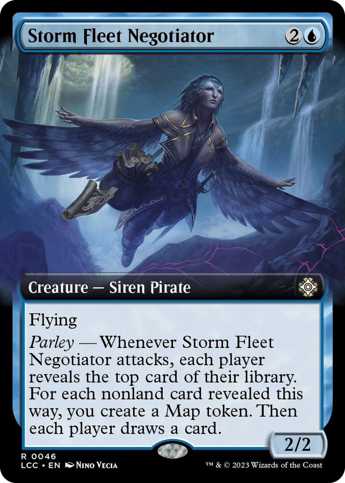 Storm Fleet Negotiator (Extended Art) #46 R - Commander: The Lost Caverns of Ixalan Pokemon card